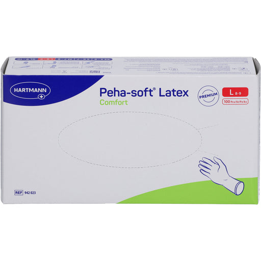 Peha-soft Latex Comfort L Untersuchungshandschuhe unsteril, 100 St. Handschuhe