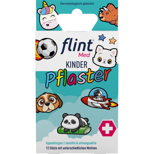 Flint Med Kinderpflaster hypoallergen, sensitiv und atmungsaktiv, 12 St. Pflaster