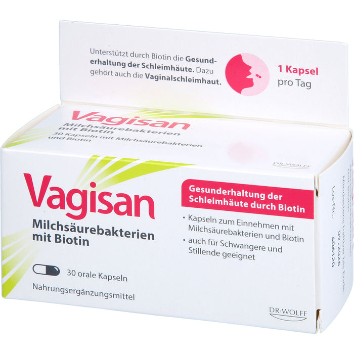 Vagisan Milchsäurebakterien mit Biotin Kapseln, 30 pc Capsules