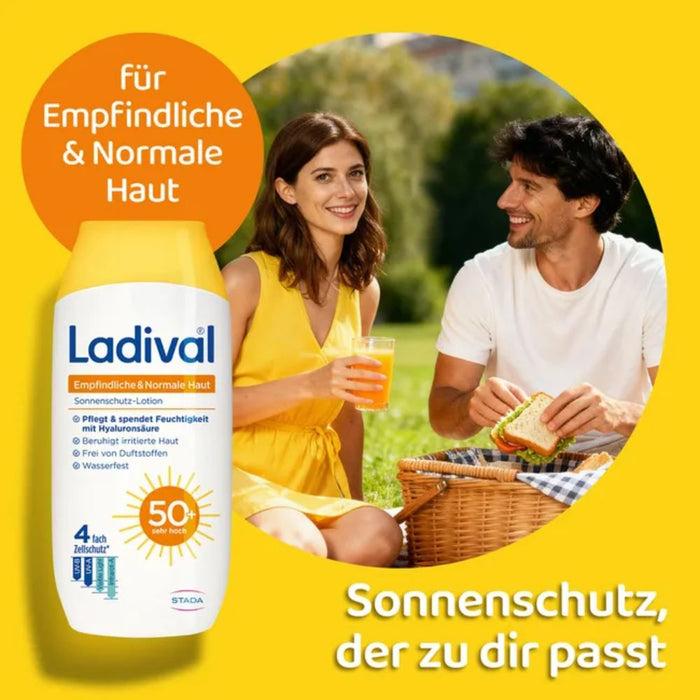 Ladival Sonnenschutz-Lotion für empfindliche & normale Haut LSF 50+ Körper, 200 ml Lotion
