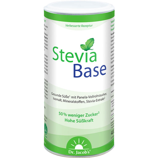 Dr. Jacob's SteviaBase Zuckerersatz mit Erythrit Xylit Stevia, 400 g Pulver