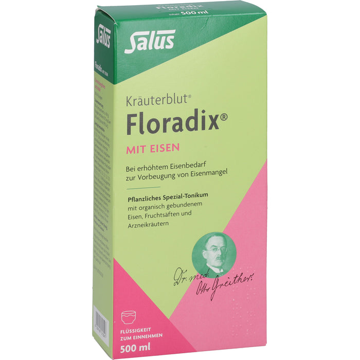 Salus Kräuterblut Floradix mit Eisen, 500 ml Lösung