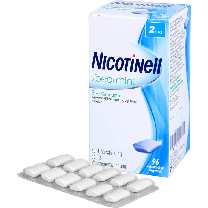 Nicotinell Spearmint 2 mg Kaugummi, 96 St. Kaugummi