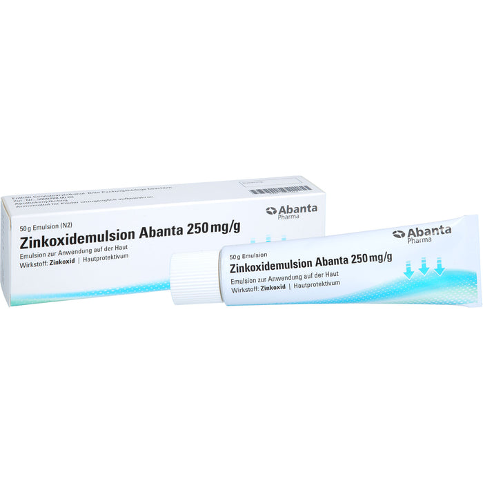Abanta Pharma Zinkoxidemulsion 250 mg / g Hautprotektivum, 50 g Emulsion