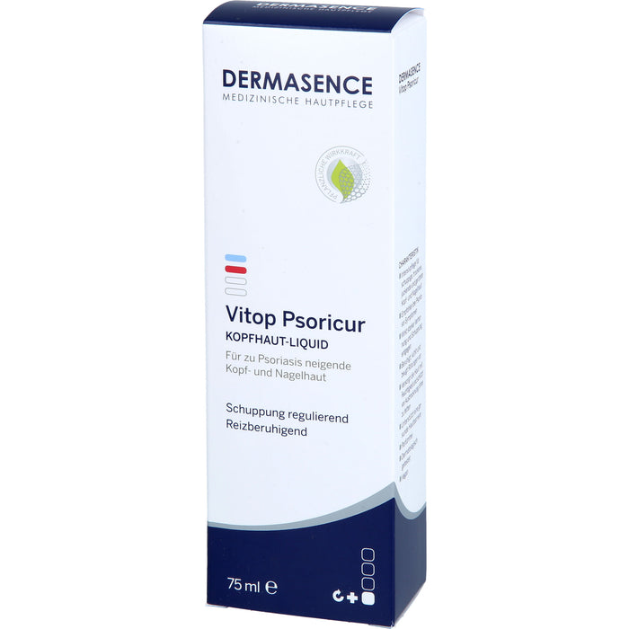 DERMASENCE Vitop Psoricur Kopfhaut-Liquid für zu Psoriais neigende Kopf-und Nagelhaut, 75 ml Lösung