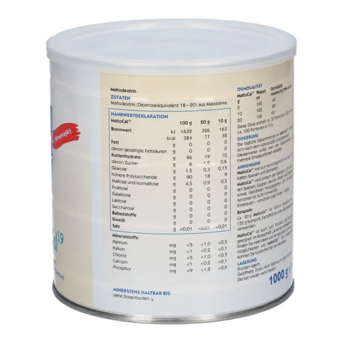 MaltoCal 19 Pulver zur Energieanreicherung mit Kohlenhydraten, 1000 g Poudre