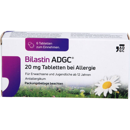 ADGC Bilastin 20 mg Tabletten bei Allergien, 6 St. Tabletten