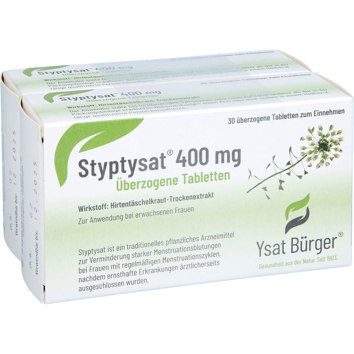 Styptysat 400 mg Tabletten zur Verminderung starker Menstruationsblutungen, 60 pcs. Tablets