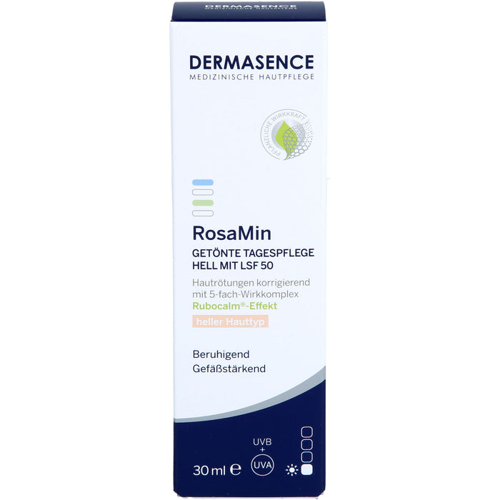 DERMASENCE RosaMin getönte Tagespflege hell mit LSF 50 Hautrötungen korrigierend, 30 ml Creme