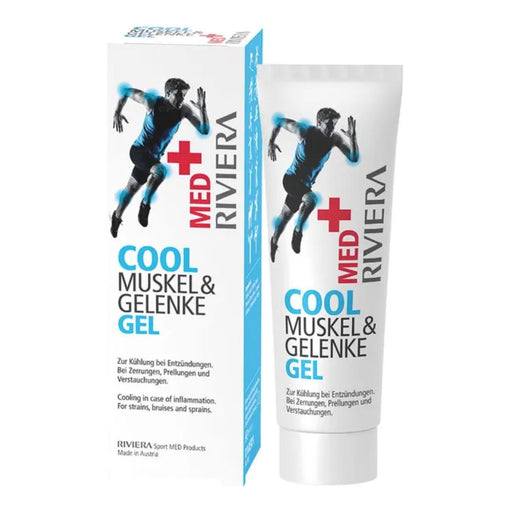 RIVIERA MED+ COOL Muskel und Gelenke Gel zur Kühlung bei Entzündungen, Zerrungen und Prellungen, 75 ml Gel