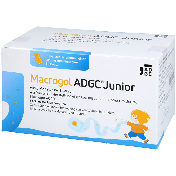 Macrogol ADGC Junior 6M – 8J Pulver bei Verstopfung, 30 g Poudre