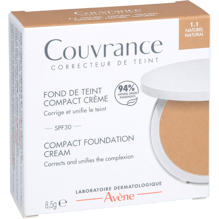 Avène Couvrance Kompakt Creme-Make-up Naturel 1.1 mit LSF 30, 8.5 g Cream
