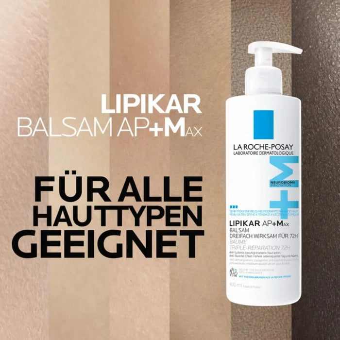 La Roche-Posay Lipikar AP+Max Balsam Anti-Juckreiz, beruhigt trockene Haut, 400 ml Cream
