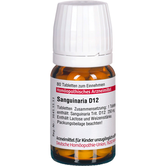 Sanguinaria D12 DHU Tabletten, 80 pcs. Tablets