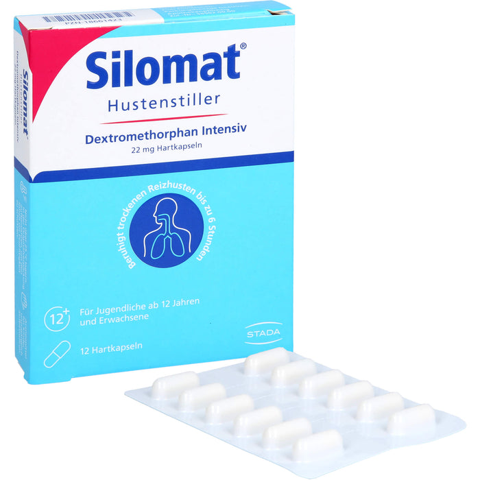 Silomat Hustenstiller Dextromethorphan Intensiv 22 mg Hartkapseln gegen Reizhusten, 12 pc Capsules