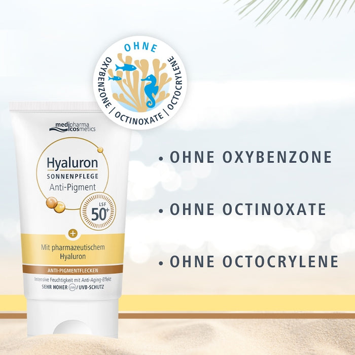 Medipharma Cosmetics Hyaluron Sonnenpflege Anti-Pigment LSF 50+, 50 ml Cream