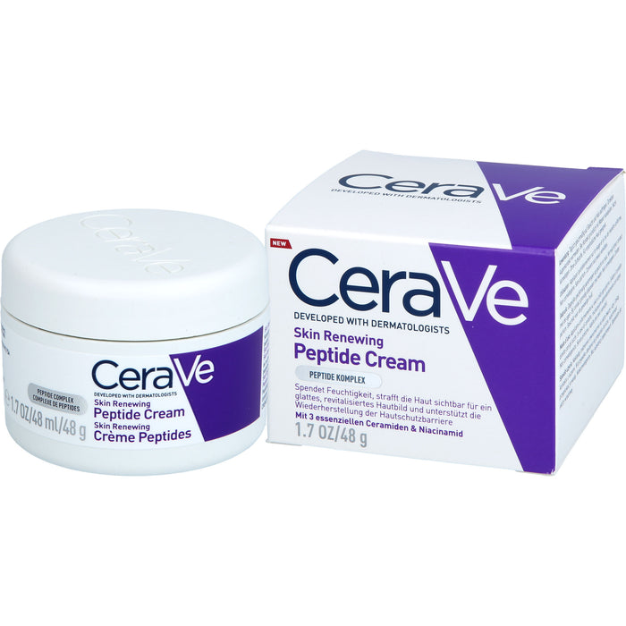 CeraVe Skin Renewing Peptid Creme für eine aufgepolstertere Haut, 48 g Creme