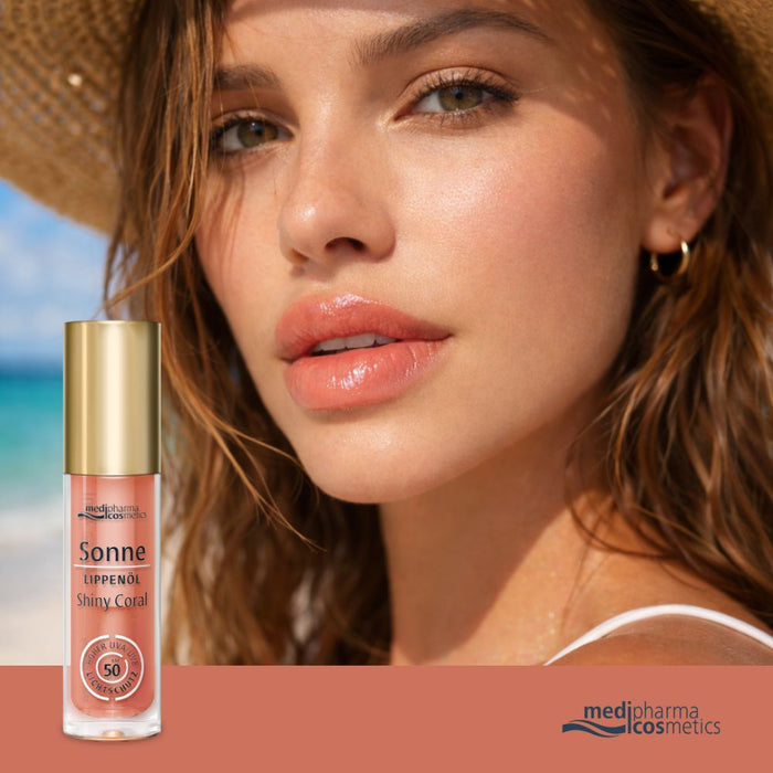 medipharma cosmetics Sonne Lippenöl Shiny Coral, 4 ml Öl