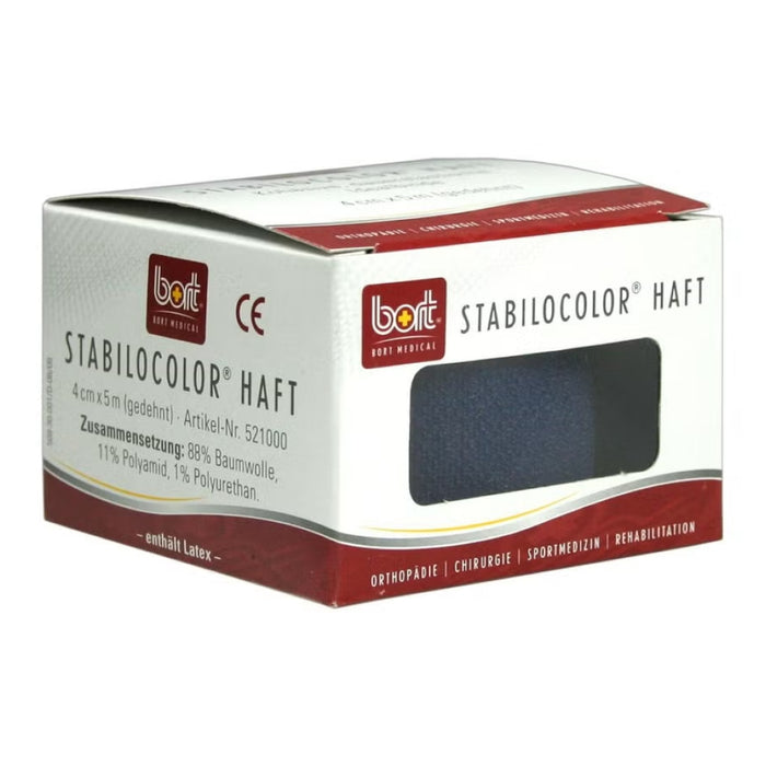 BORT StabiloColor haft kohösive, dauerelastische Binde 4 cm blau, 1 St. Binde