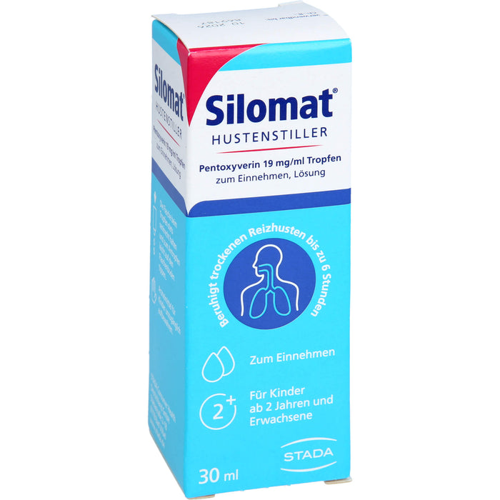 Silomat Hustenstiller Pentoxyverin 19 mg/ml Tropfen beruhigt trockenen Reizhusten, 30 ml Solution