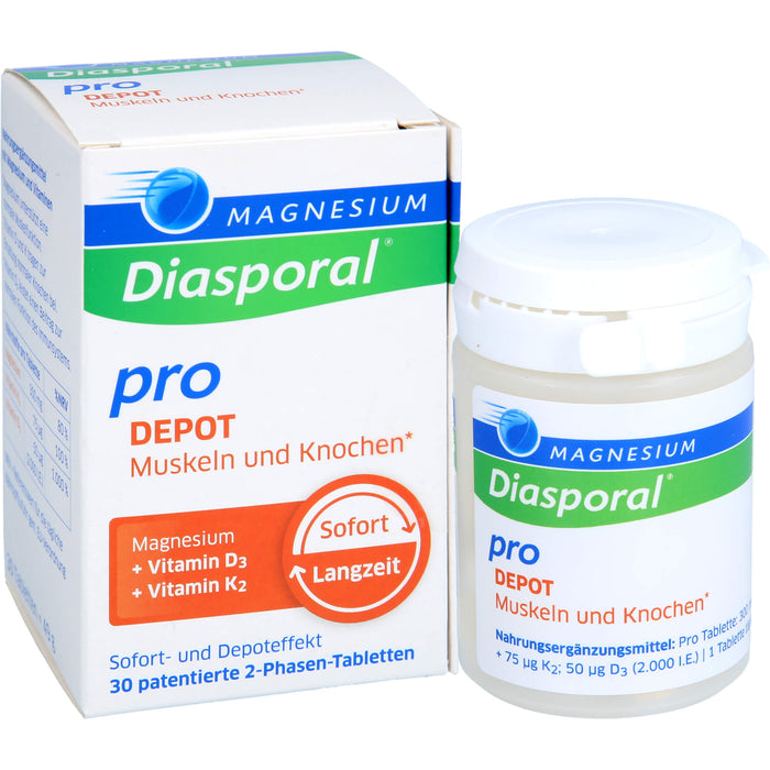 Magnesium-Diasporal Pro Depot Tabletten für Muskeln und Knochen, 30 pc Tablettes
