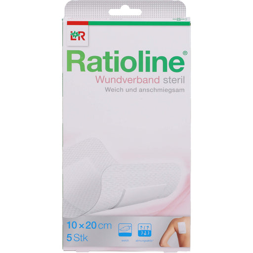 Ratioline steriler Wundverband 10 x 20 cm, 5 St. Verband