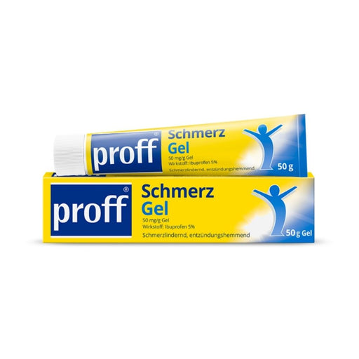 proff Schmerzgel mit Ibuprofen – zur äußerlichen Behandlung von Muskel-, Gelenk- und Rückenschmerzen, 50 g Gel