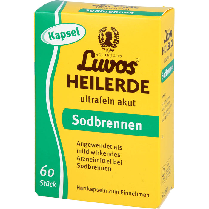 Luvos Heilerde ultrafein akut Hartkapseln zur Einnahme bei Sodbrennen, 60 St. Kapseln