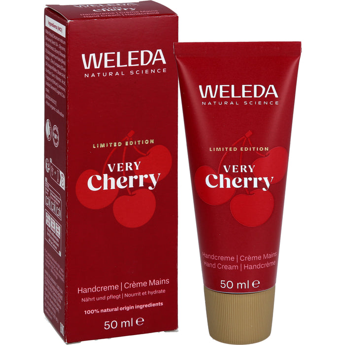 WELEDA Very Cherry Handcreme nährt und verwöhnt mit Kirschduft, 50 ml Creme