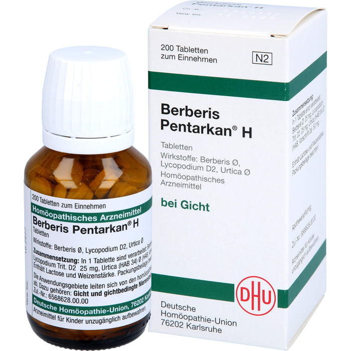 Berberis Pentarkan  H Tabletten, 200 pc Tablettes