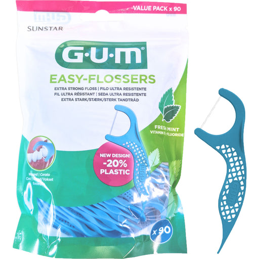 GUM Easy-Flossers Zahnseide mit Halter gewachst, 90 St. Zahnseide