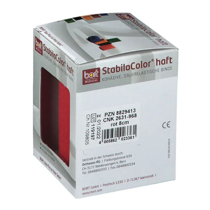 BORT STABILOCOLOR haft 8cm rot, 1 pcs. Bandage