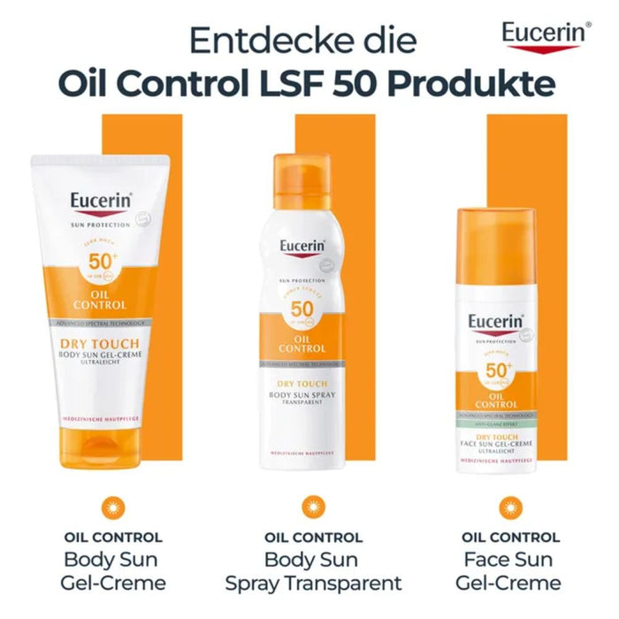 Eucerin Dry Touch Sun Gel-Creme ultraleicht LSF 50+, 200 ml Crème