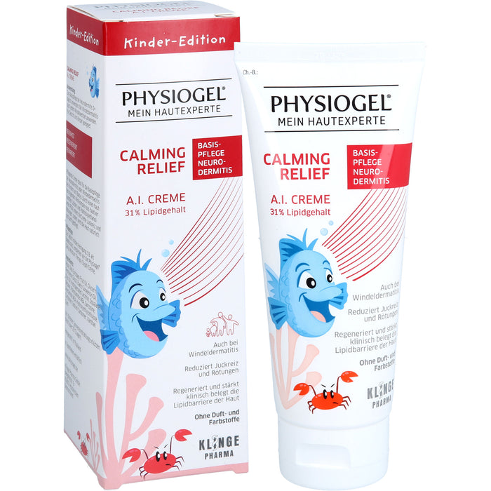 PHYSIOGEL Calming Relief A.I. Creme Kinder-Edition 31 % Lipidgehalt reduziert Juckreiz und Rötungen, 100 ml Crème