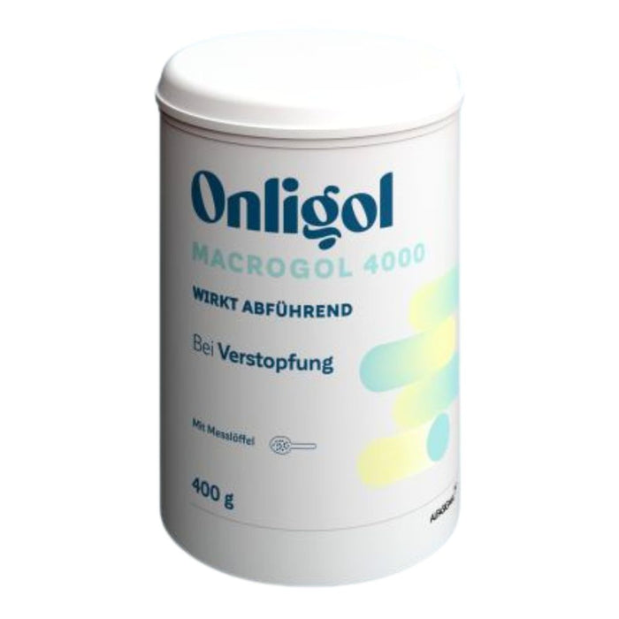 Onligol Macrogol 4000 - Sanfte, effektive Hilfe bei Verstopfung und Obstipation - mit Macrogol 4000 - ohne Zusatzstoffe & Zucker, 400 g Pulver