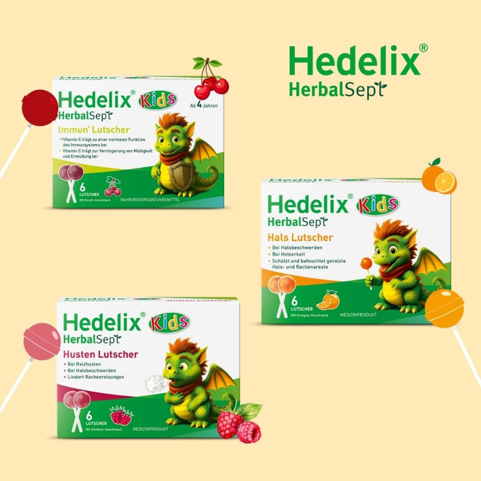 Hedelix HerbalSept Hals Lutscher Kids, 6 St. Lutscher