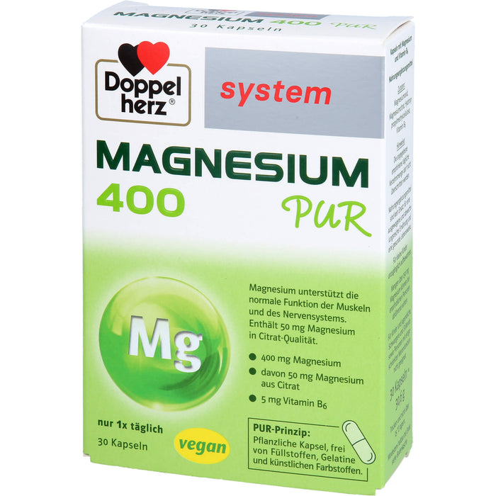 Doppelherz system Magnesium 400 Pur Kapseln, 30 St. Kapseln