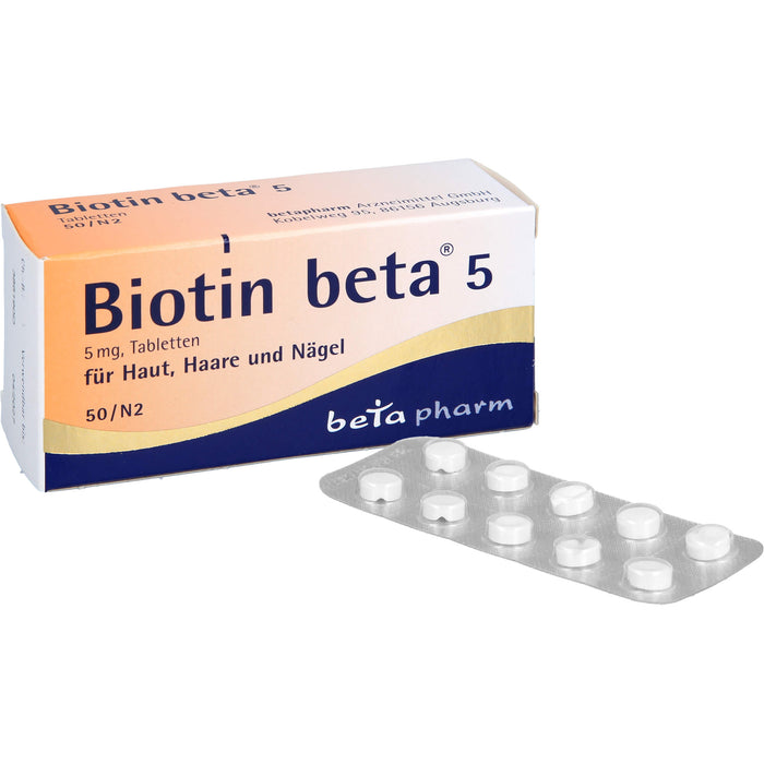 Biotin beta 5 Tabletten, 50 pc Tablettes