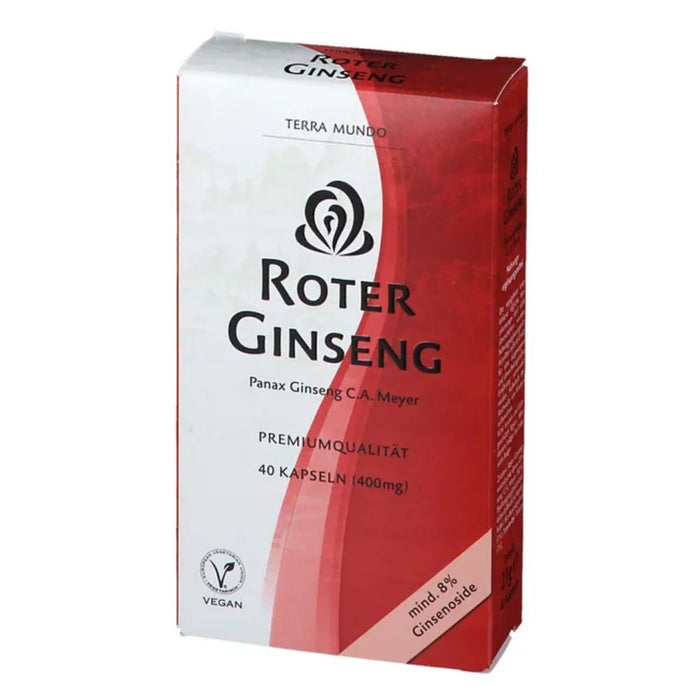 TERRA MUNDO Roter Ginseng 400 mg Kapseln, 40 pc Capsules