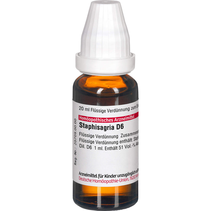 DHU Staphisagria D6 Dilution, 20 ml Solution