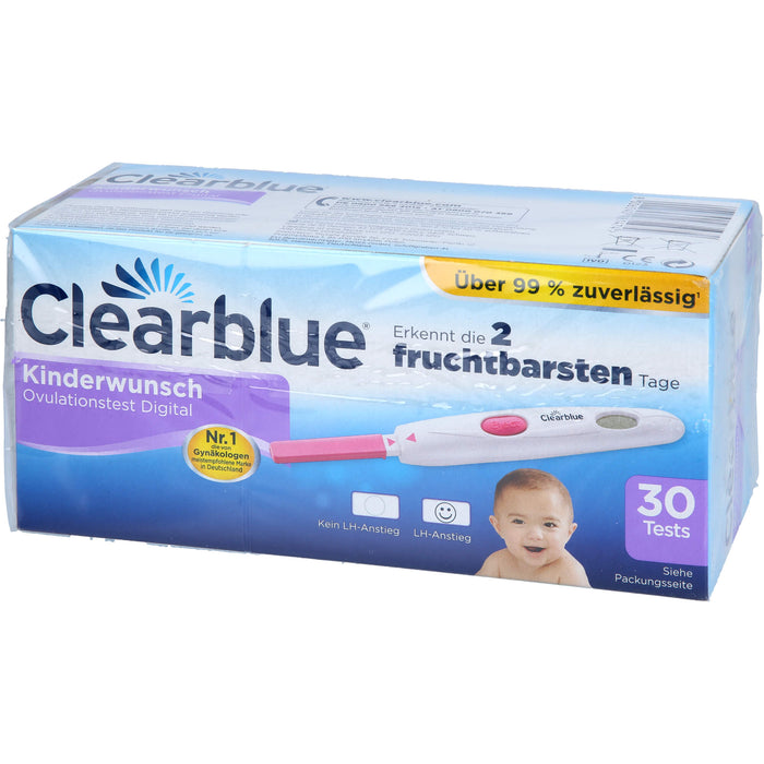 Clearblue Ovulationstest Digital erkennt die 2 fruchtbarsten Tage, 30 pc Test