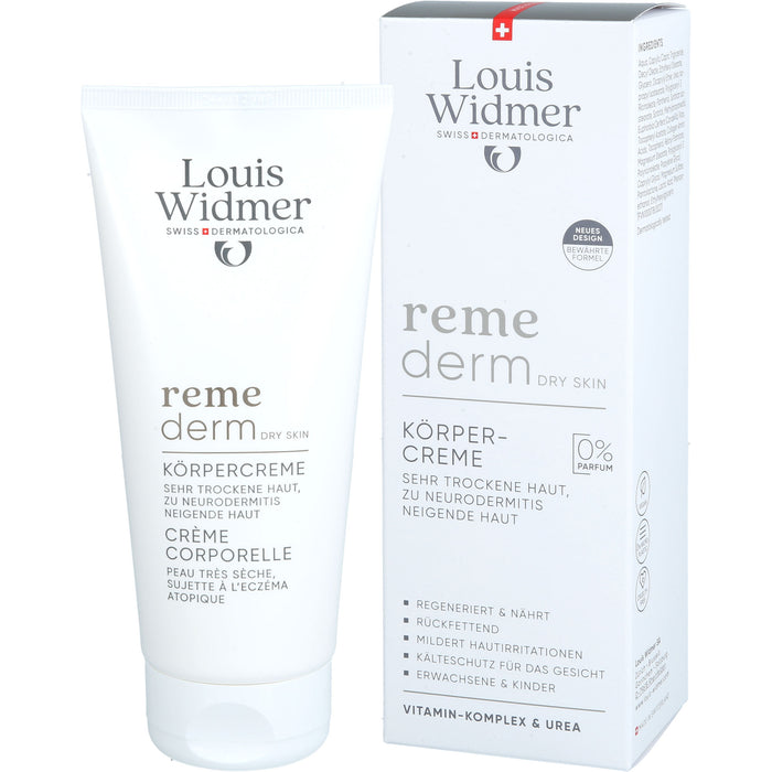 Louis Widmer Remederm Körpercreme unparfümiert für sehr trockene Haut, 200 ml Cream