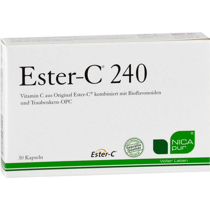 NICApur Ester-C 240 gepuffertes Premium Vitamin C Kapseln, 30 pcs. Capsules