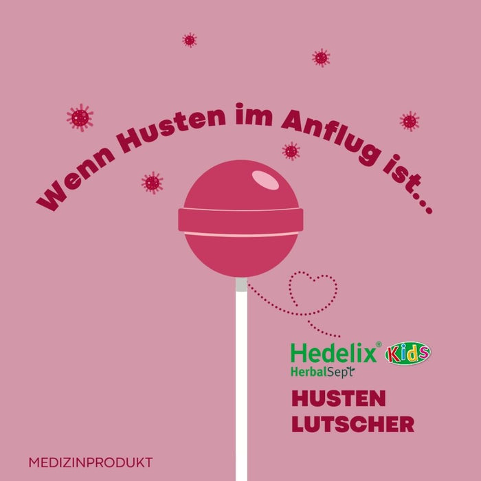 Hedelix HerbalSept Husten Lutscher Kids, 6 pc Lollipop