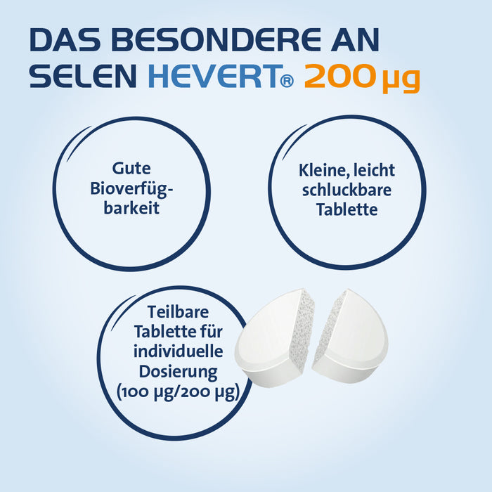 Selen Hevert 200 µg Tabletten, 200 pc Tablettes