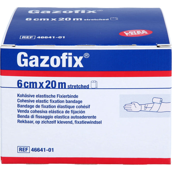 Gazofix kohäsive elastische Fixierbinde 20 m x 6 cm, 1 St. Binde