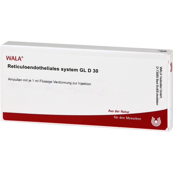 Reticuloendotheliales System Gl D30 Wala Ampullen, 10 pc Ampoules