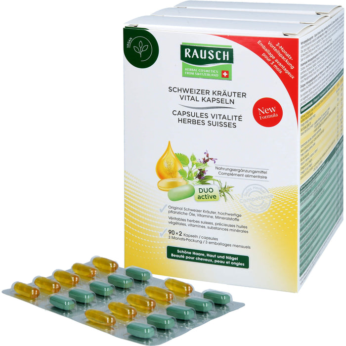 RAUSCH Schweizer Kräuter Vital Kapseln, 180 pc Capsules