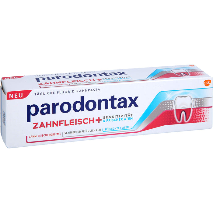 Parodontax Zahnfleisch Sensitivität & Frischer Atem tägliche Fluorid Zahnpasta, 75 ml Dentifrice