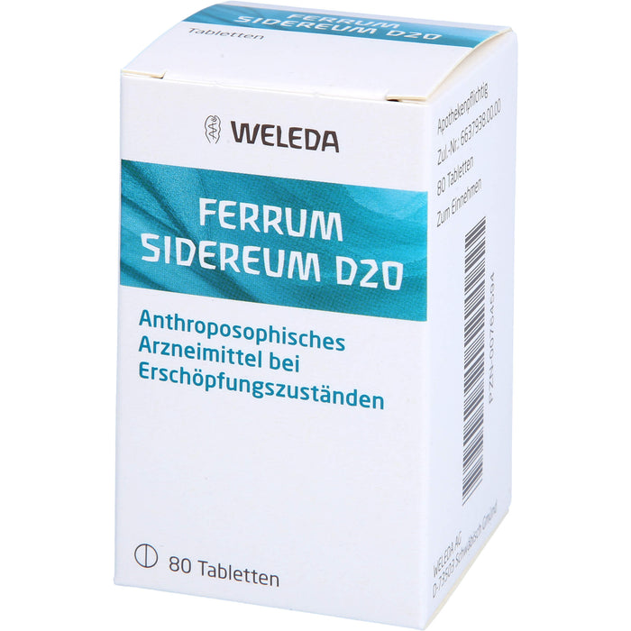 Ferrum sidereum D20 WELEDA Tabletten, 80 pc Tablettes